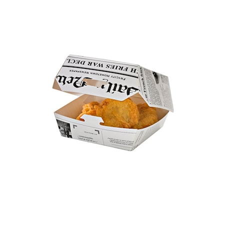 Packnwood 2 oz Newspaper Print Mini Slider Box 210EATBNEWS50